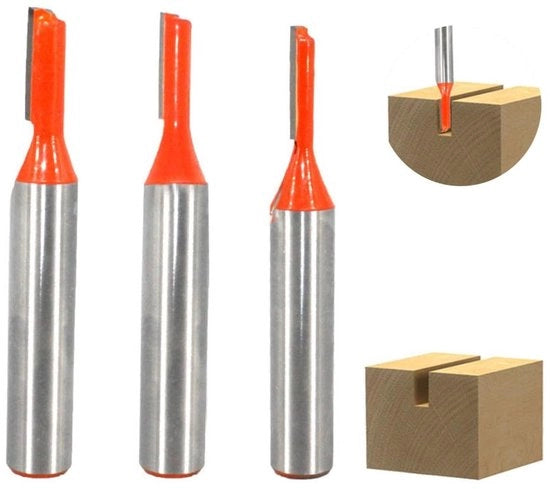 Set di fresatura per legno 3 deli con 8 mm schacht per lavorazione del legno - fresatrice per legno professionale per creare fori e solchi