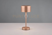 JEFF LAMPADA DA APPOGGIO RICARICABILE METALLO CAFFE' ACCENSIONE TOUCH H. 30CM LED 1,5W 120lm, 3000K DIMMERABILE
