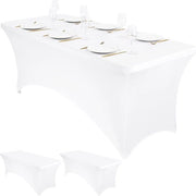 Tavolo con Copertura Spandex 2,4 m Rettilineo - Lavabile e Duraturo per Matrimoni e Eventi