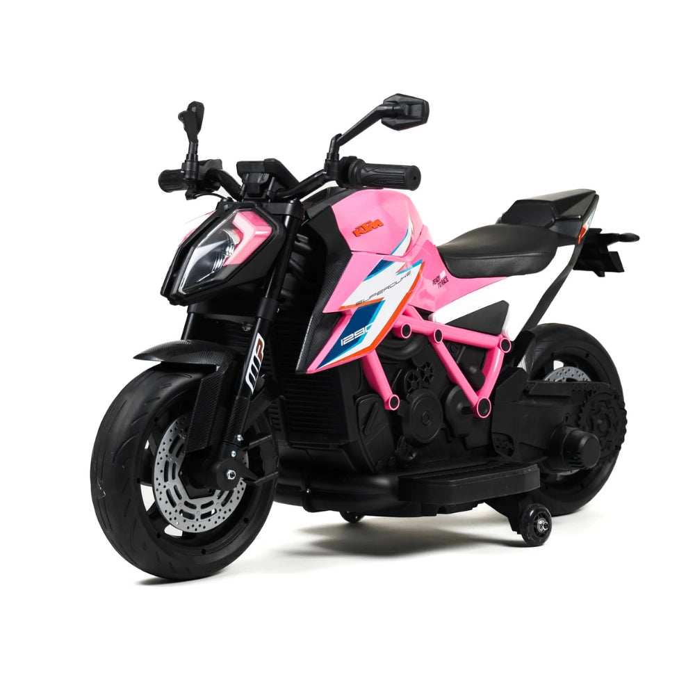 Moto KTM Super Duke 1290 12V per Bambini con Licenza Ufficiale-Rosa