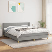 Giroletto a Molle con Materasso Grigio Chiaro180x200 cm Tessuto 3130129