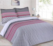 Trasformato del copriletto e 2 cuscini con fodere - grigio cotone - 240x220 cm