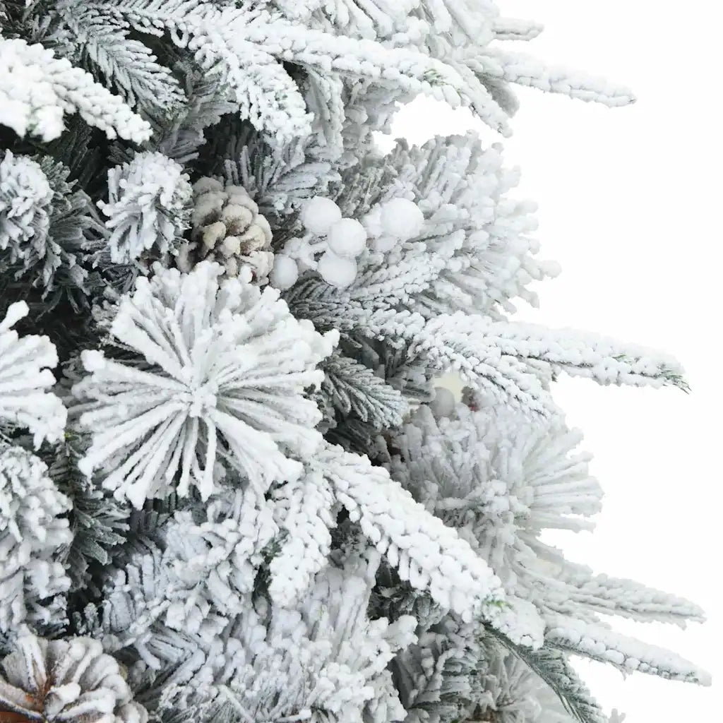 Albero di Natale Artificiale con Rami Pieghevoli Bianco 120 cm