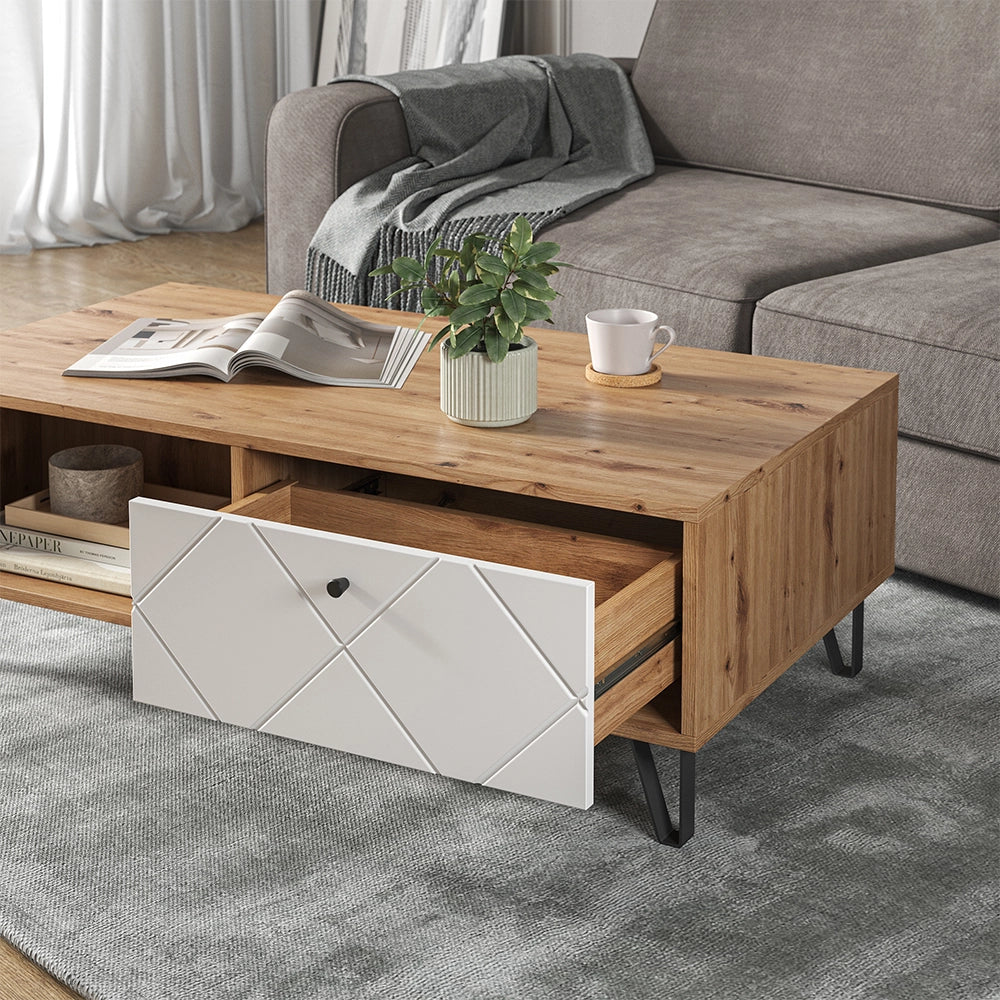 Vicco Tavolino Rovere artigianale 110 x 60 cm