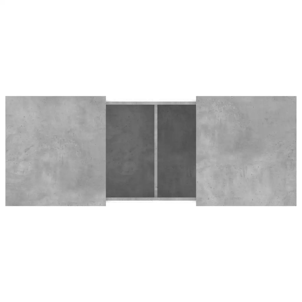 Tavolino Salotto-Tavolino da soggiorno-Tavolo Grigio Cemento 100x55x40 cm Legno Multistrato