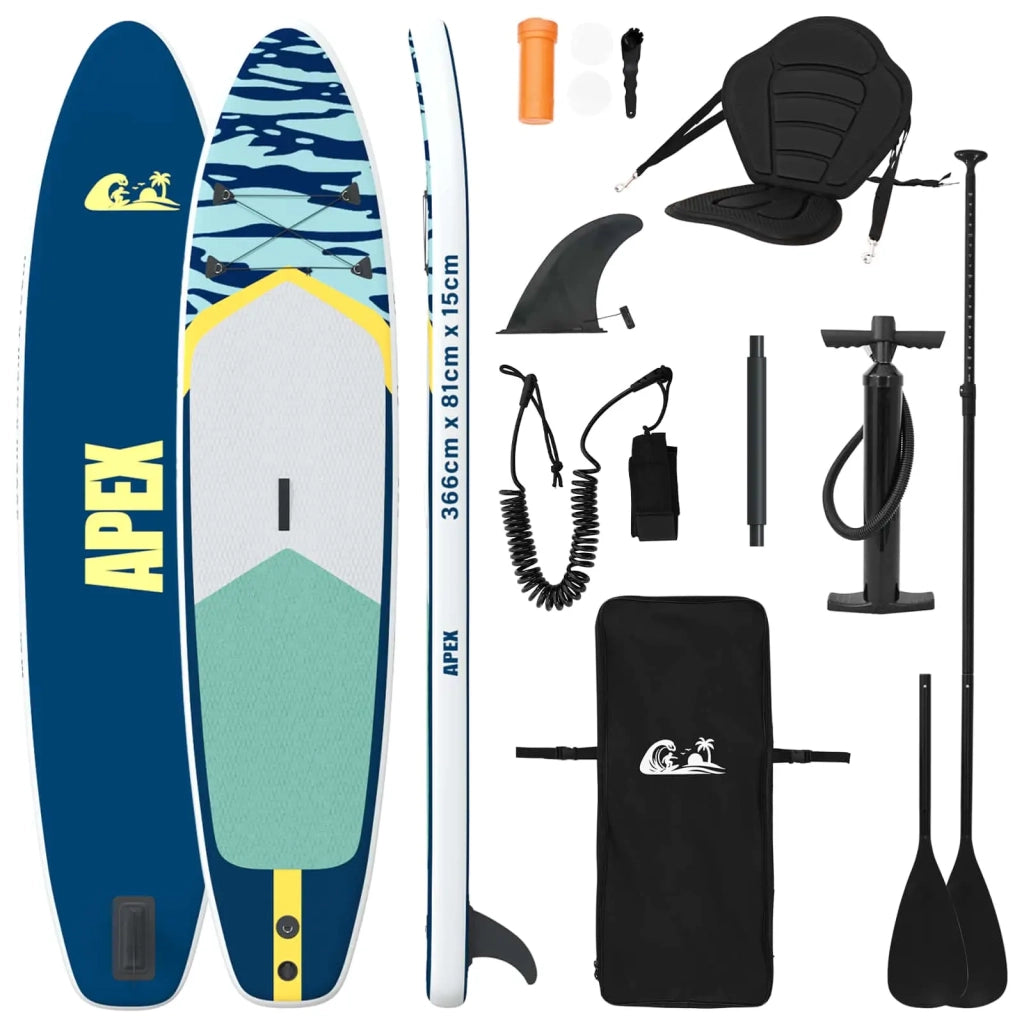SUP Board con Seggiolino 2-in-1 APEX 366 x 81 x 15 cm Blu per 42039135