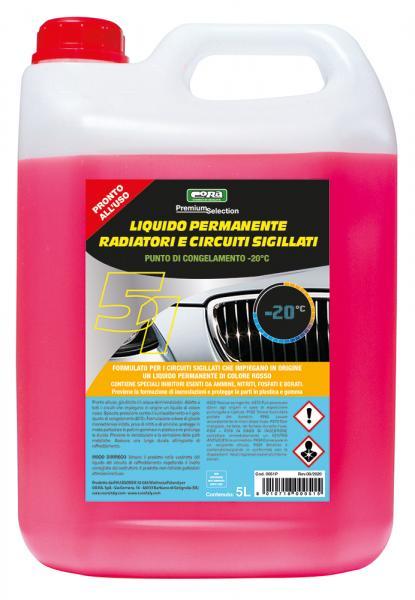 Liquido Permanente Radiatori E Circuiti Sigillati -20Â°c Rosso 5 L