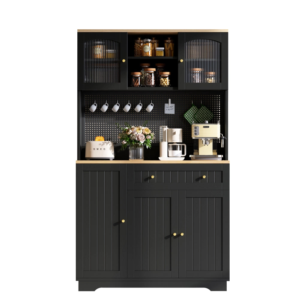 Mobile Armadio con Ante Ripiani Regolabili ¨C Minimal ¨C Nero Multiuso 103.5x40x180 cm