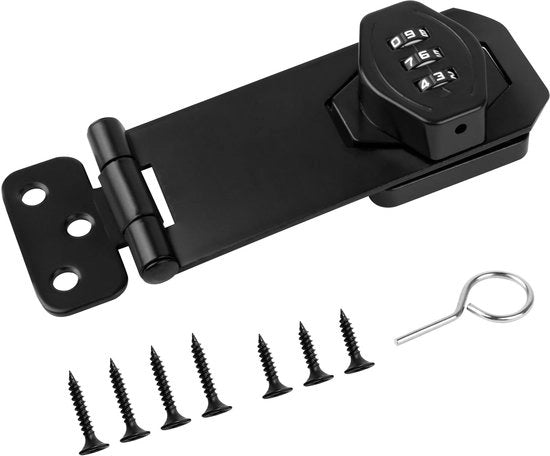 Combinazione a chiave con blocco, 4 pollici serratura di cassa, serratura a scomparsa con chiusura, serratura con codice numerico, combinazione a chiave, combinazione a chiave resistente alle intemperie per piccole porte, armadi, garage