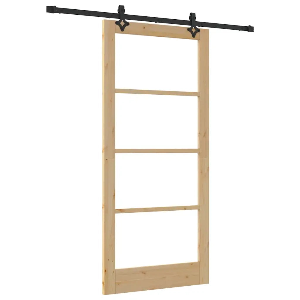 Porta scorrevole ORKDAL Naturale e Nero 93 x 202 cm 3332175