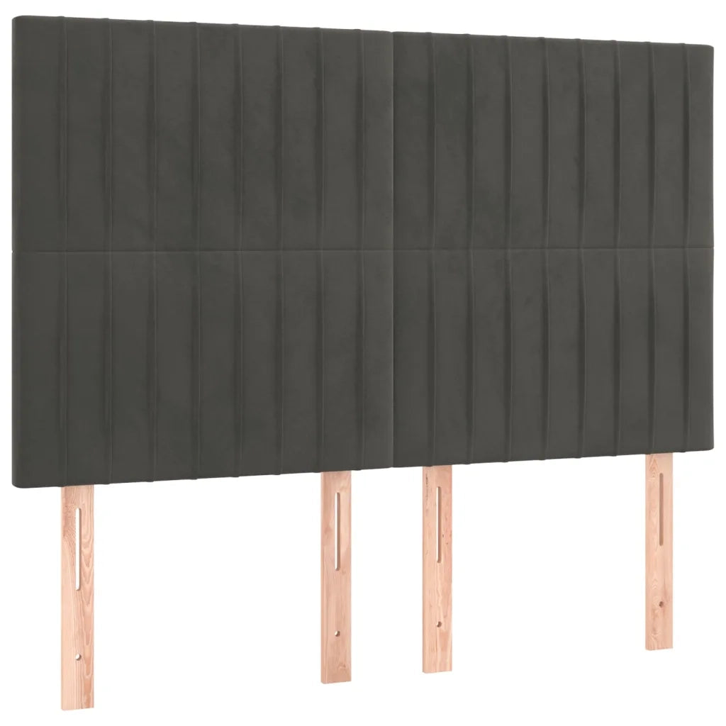 Giroletto senza Materasso Grigio Scuro 140x200 cm Velluto 3125880