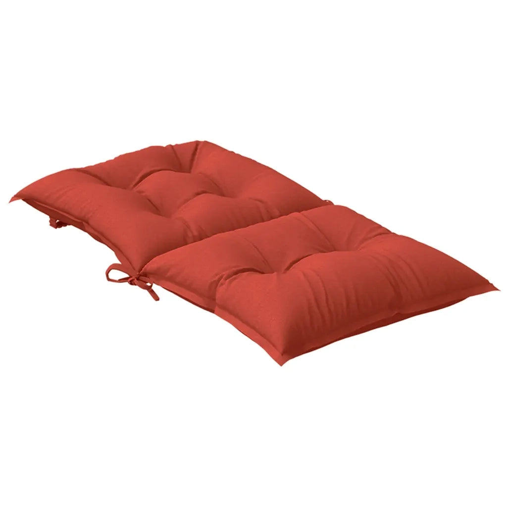 Cuscini Sedia Schiena Bassa 4 pz Rosso Mélange 100x50x7 Tessuto 4002398