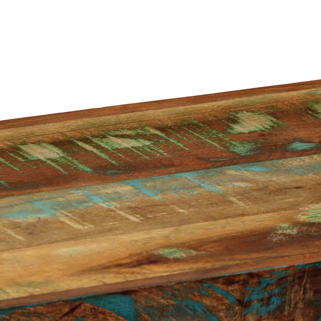 Mensola da Parete Multicolore in Legno Massello di Recupero