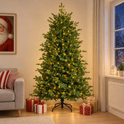 Albero di Natale Artificiale con Rami Pieghevoli 120 cm 150 LED 3465501