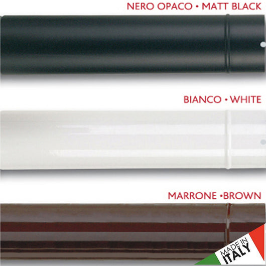 Tubo smaltato bianco per stufa a legna lunghezza cm 100 x 12