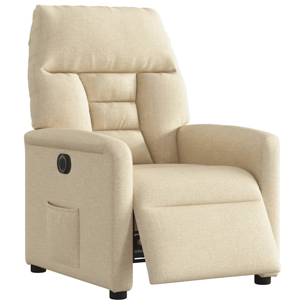 Poltrona Elettrica Reclinabile Crema in Tessuto 3303020