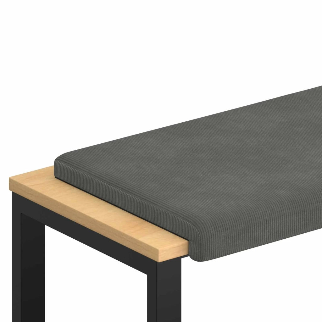 Cuscino per panchina corduroy Grigio Scuro Profondità 35 cm 42043213