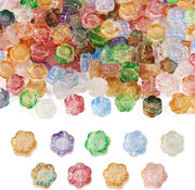 Lampwork glazi zonnebloem kralen manufatti - 135 pezzi - 9 colori - Cristalli fiori kralen - Bracciale Collana - Creazione di gioielli - Zonnebloemkralen - Sottoposti a galvanizzazione
