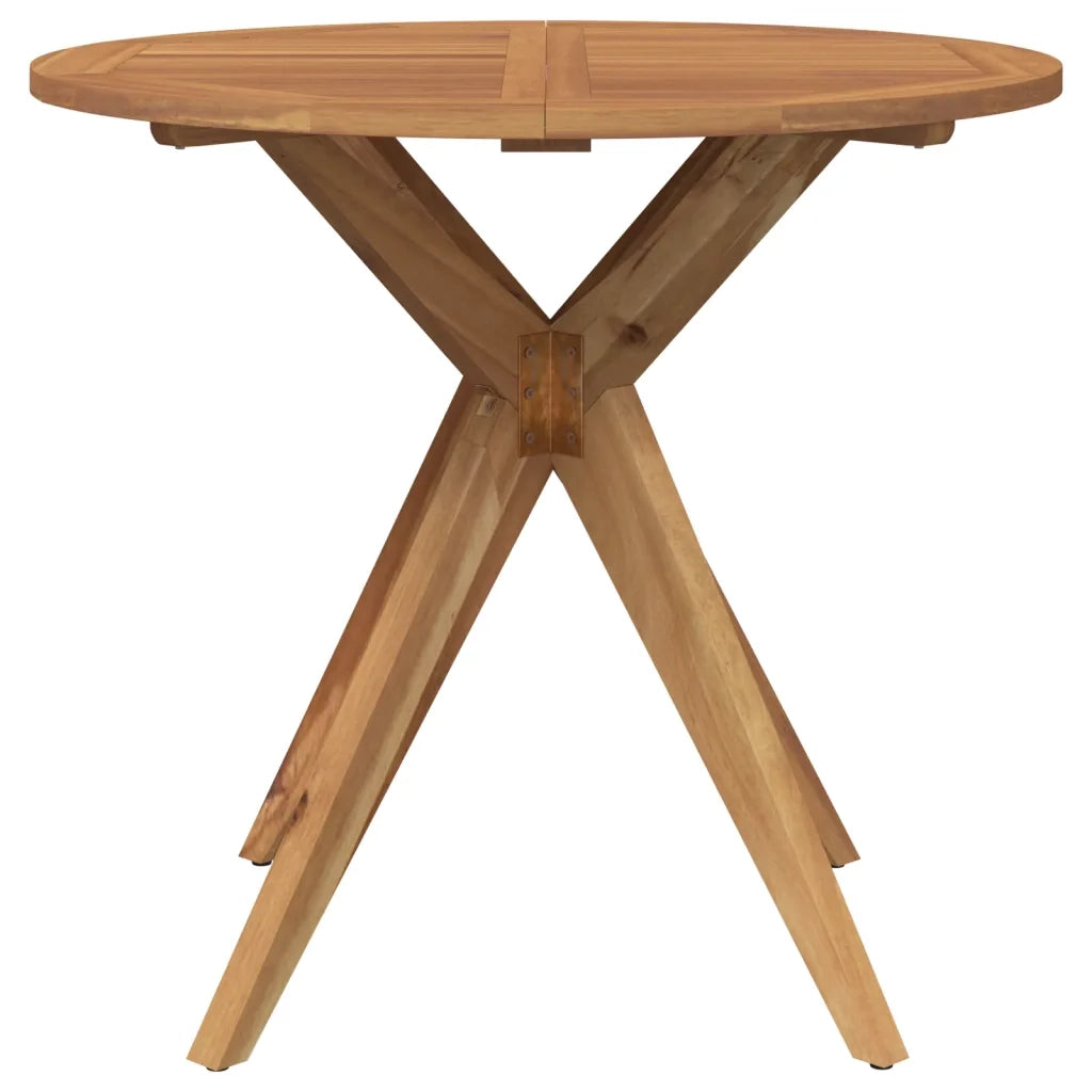 Tavolo da Giardino Rotondo Ø85x75cm in Legno Massello di Acacia 367834