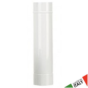 Tubo smaltato bianco per stufa a legna lunghezza cm 50 x 11