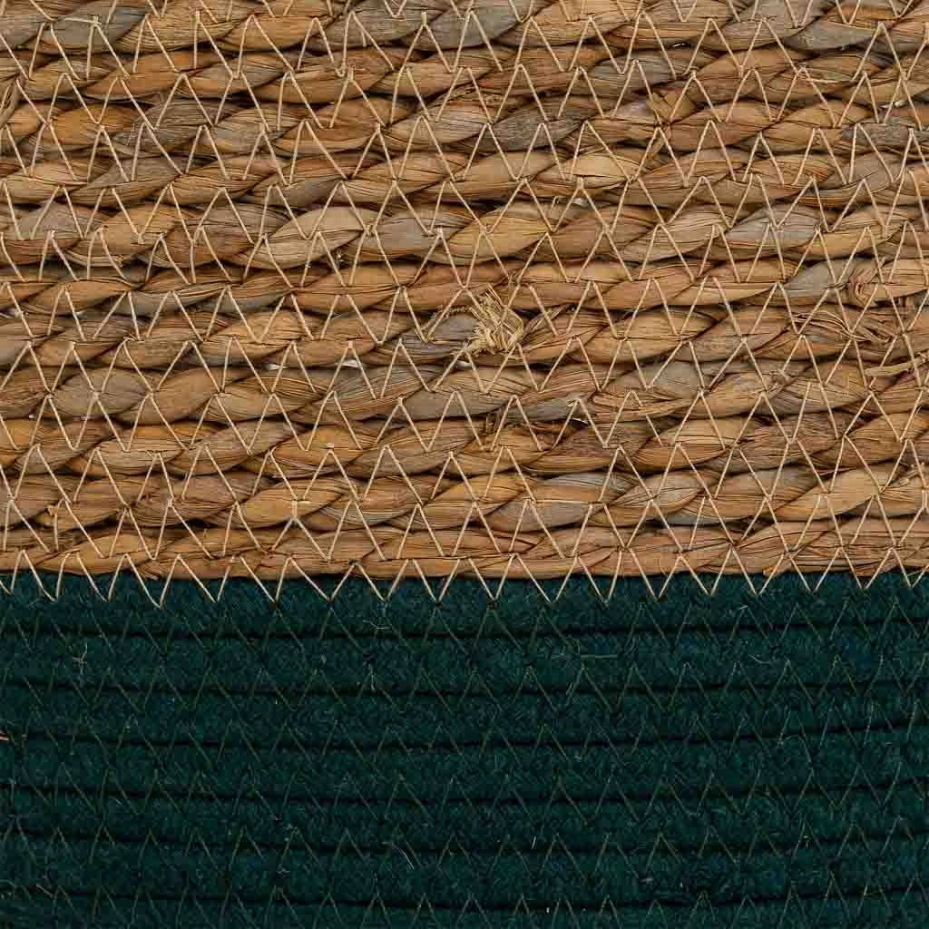 Cesto in fibra naturale e cotone nero D29x24/34