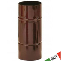 Tubo smaltato marrone per stufa a legna lunghezza cm 50x13