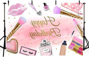 BANNER PER FESTA DI COMPLEANNO DI DONNA ADULTA ROSSO CARICATURA FOTO STUDIO 7x5ft