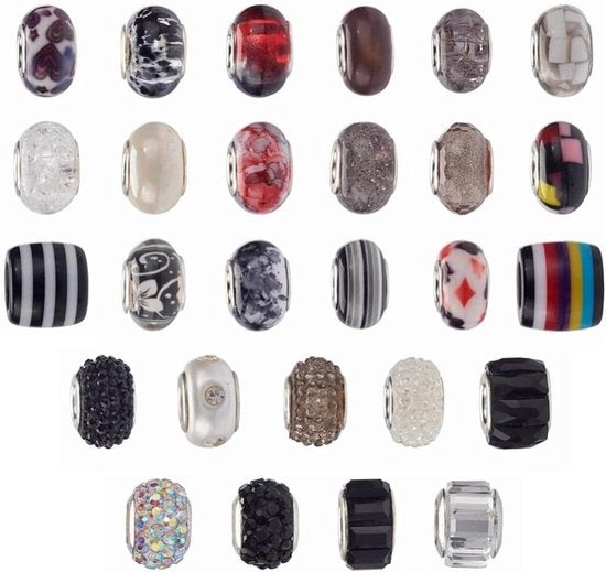 Kralenmix con grande foro per gioielleria - Stili europei - Macramé kralen - Colorato e creativo - Bracciali, collane, orecchini - Fai da te - Attrezzature per artigianato