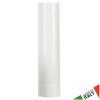 Tubo smaltato bianco per stufa a legna lunghezza cm 25 x 13