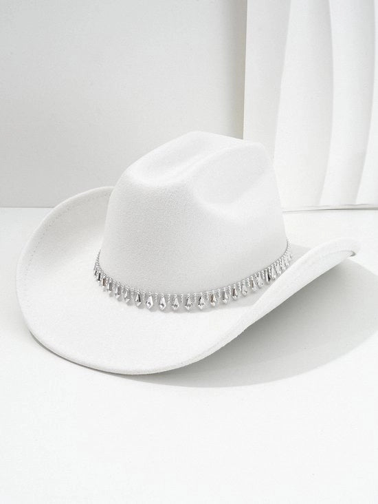 Hoodo per donne Western Boho Cowboy con pailletti strass e bordo largo Cowgirl