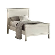 Letto singolo legno shabby chic bianco grigio 107x214x110 - Mobili 2G