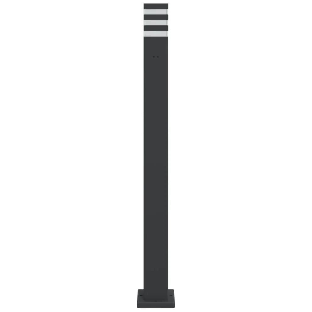Lampade da terra per esterni con presa 3 pezzi 110 cm alluminio nero 02_0042569
