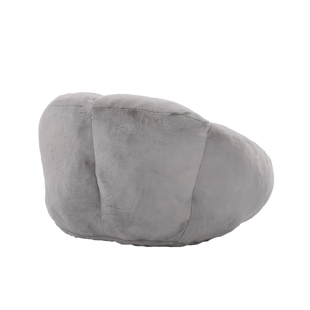 Divano Pouf Morbido in Peluche ¨C MINIMAL ¨C Grigio, Soggiorno