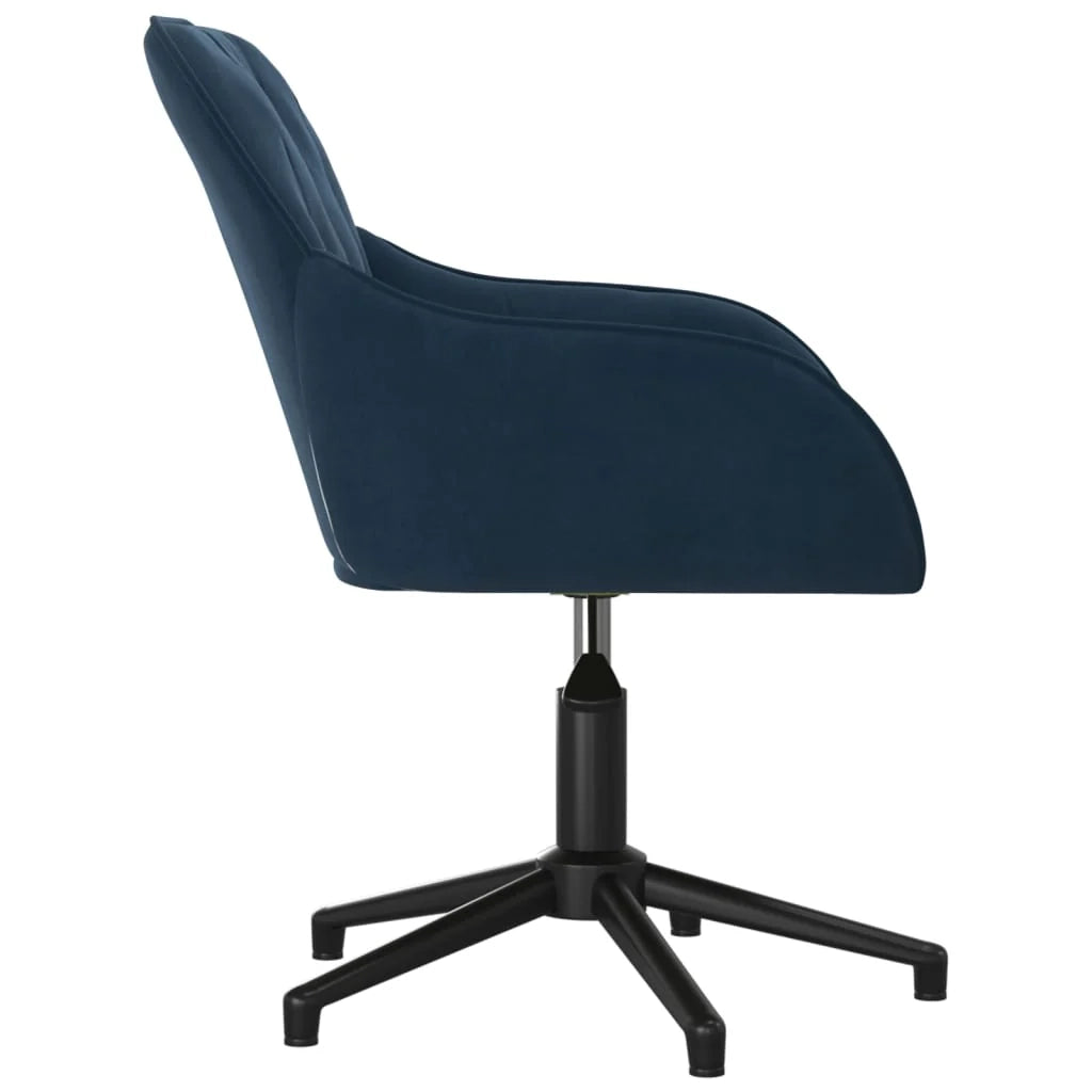 Sedia girevole/poltrona/seduta per ufficio/studio in velluto blu 02_0024091