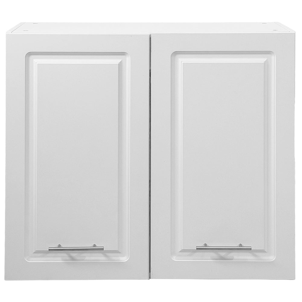 Pensile da Cucina Armadio Sospeso da Parete Doppia Anta Boiserie Colore Bianco