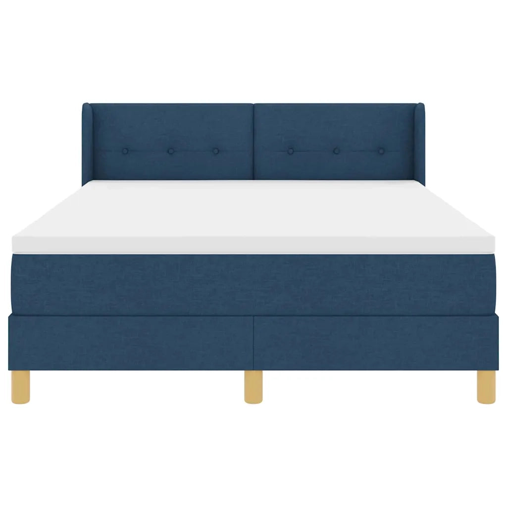 Letto a molle con materasso Blu 200 x 140 cm Tessuto 3341299