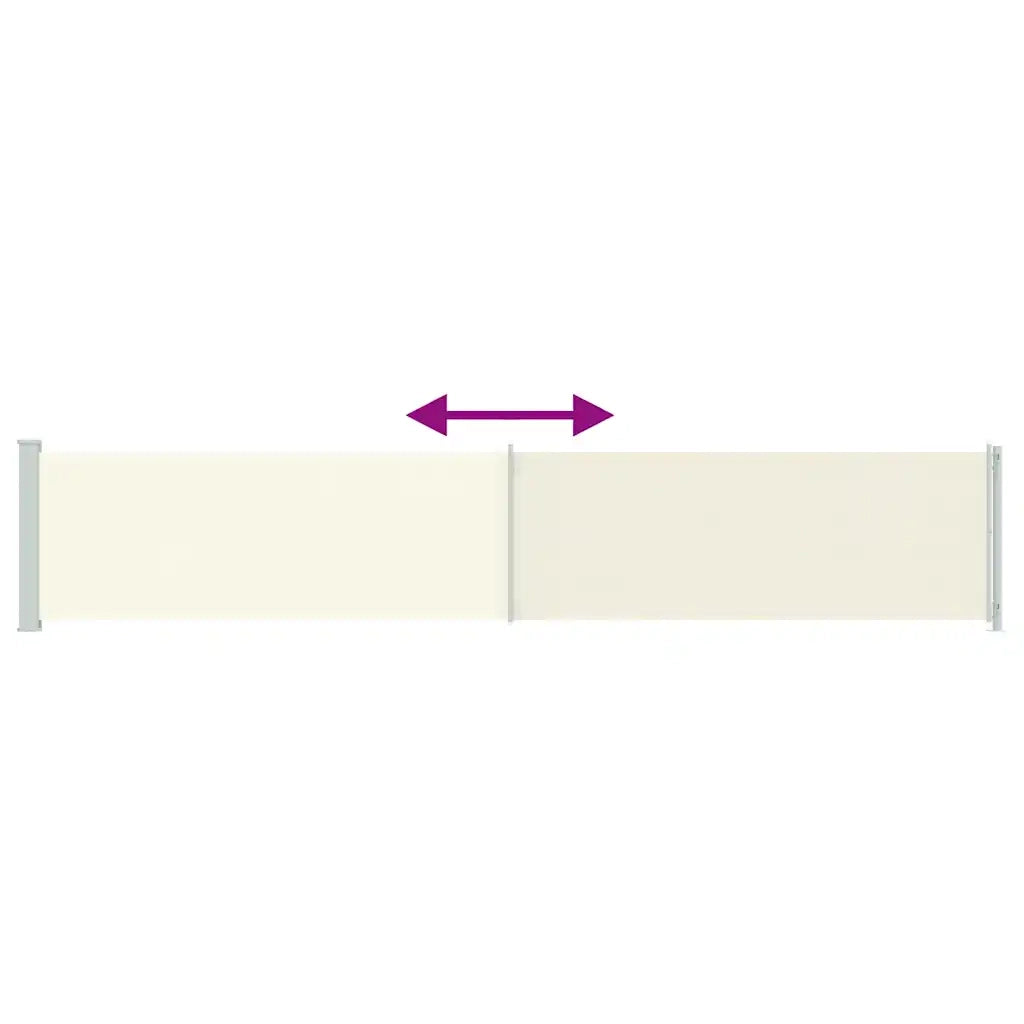 Tenda Laterale Retrattile per Patio 117x600 cm Crema cod mxl 14187
