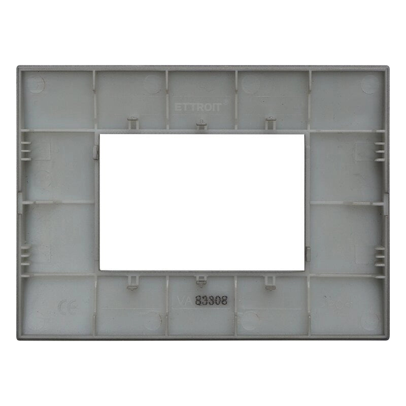 Placca Plastica Serie Venus 3P Colore Titanio Compatibile Con Vimar Arke
