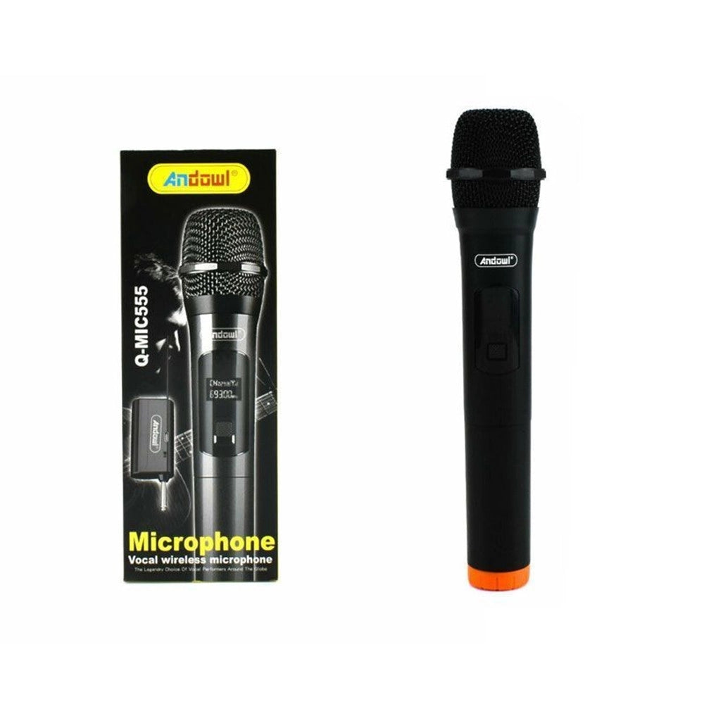 Trade Shop - Microfono Vocale Karaoke Portatile Ricevitore Wireless Professionale Ricarica Usb Q-mic555 -