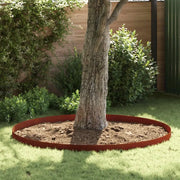 vidaXL Finitura per Prato da Giardino 4 pcs Ruggine 450 x 15 cm