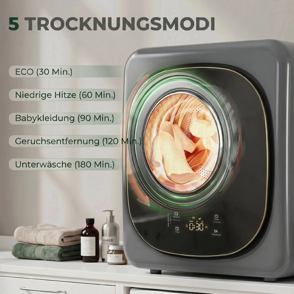 Asciugatrice per biancheria 4 kg ¨C Minimal ¨C Grigio e nero