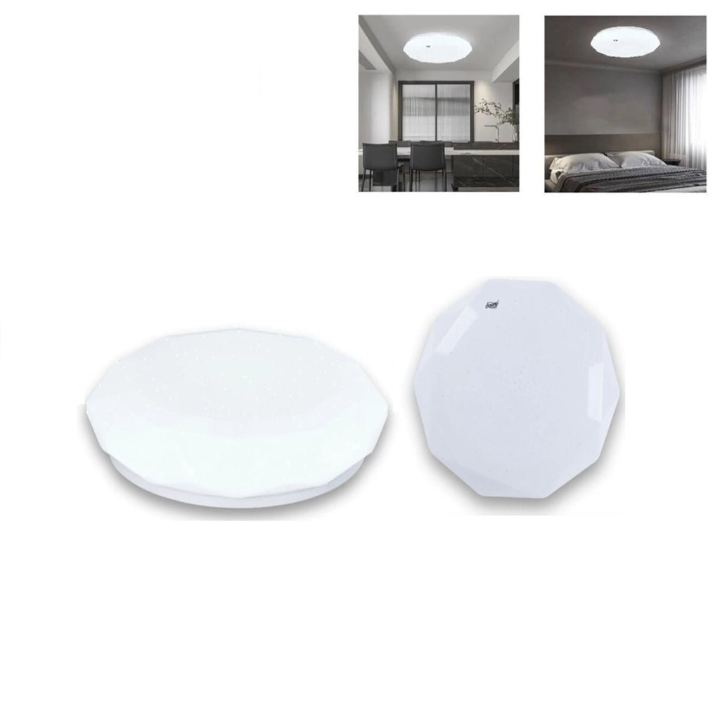 PLAFONIERA LED 48W 3000K-4000K-6500K LUCE REGOLABILE STILE DIAMANTE 31599