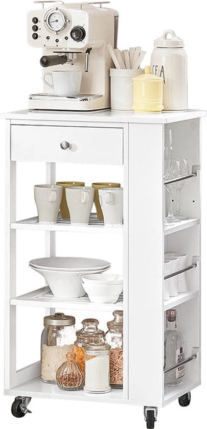 Cassa esterna da giardino portatile - Isola cucina pieghevole - Organizzatore di archiviazione - MDF (E1) - 50 cm x 86 cm x 37 cm - 15,1 kg - Raccogli vaschette