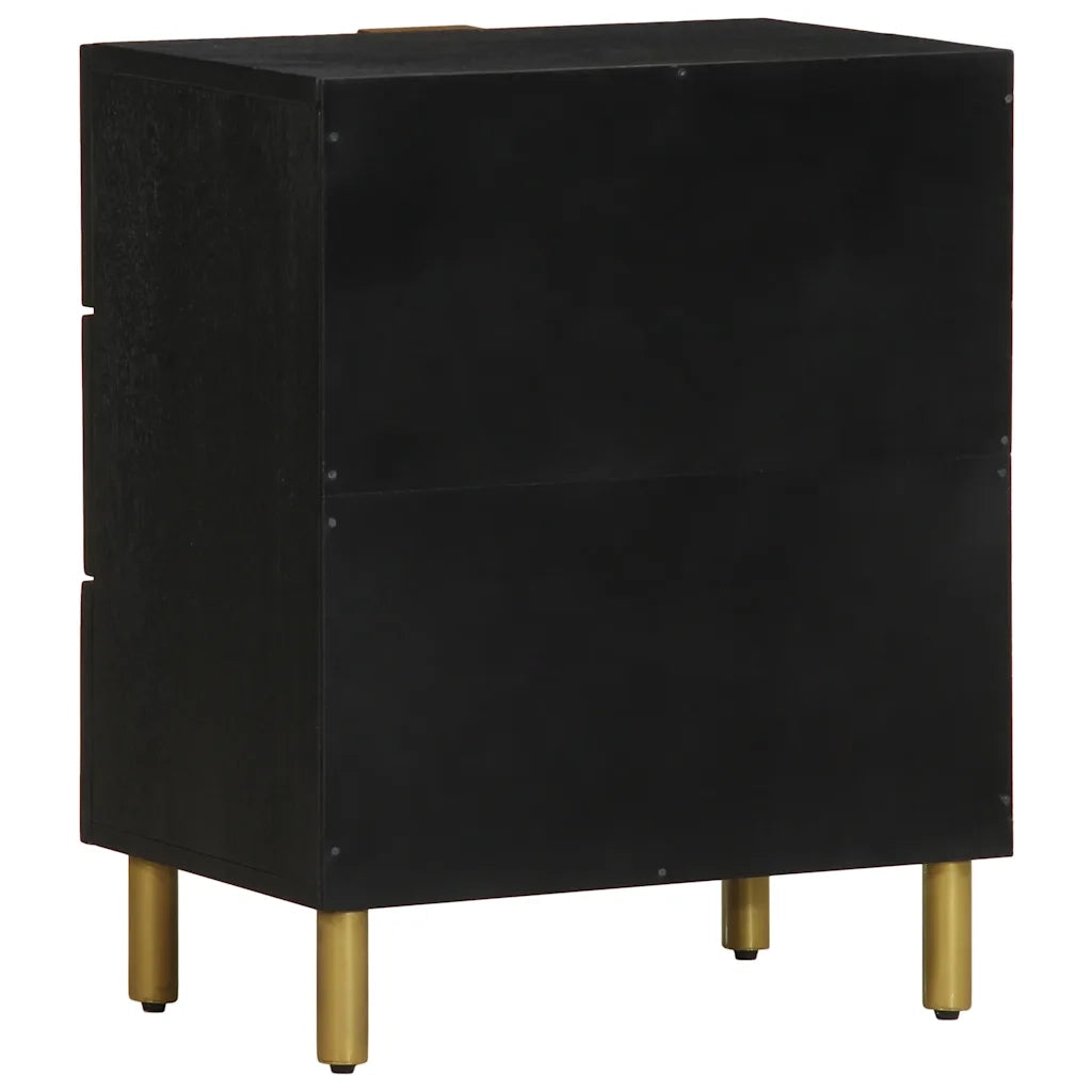 vidaXL Comodino Nero 50x33x62 cm in Legno Multistrato