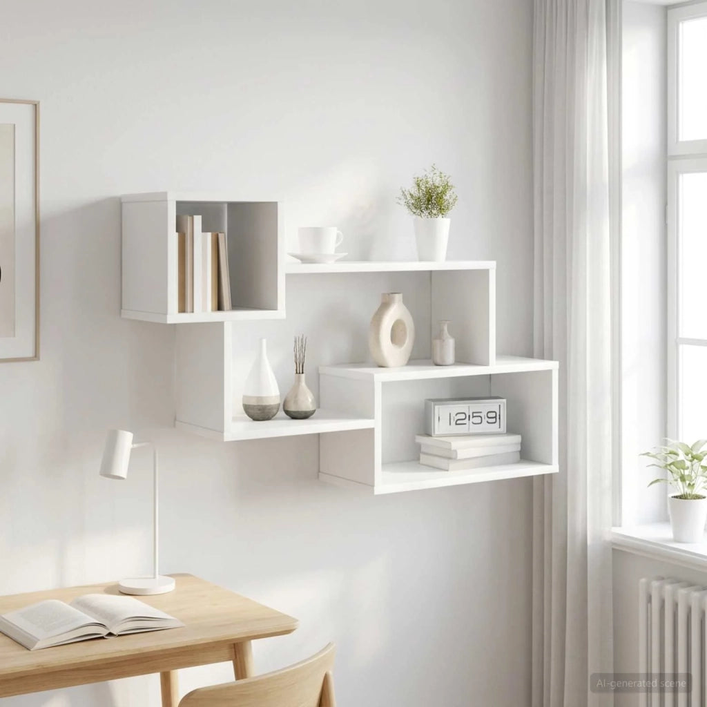 Mensola sospesa A parete Bianco 87 x 20 x 55 cm 8012092