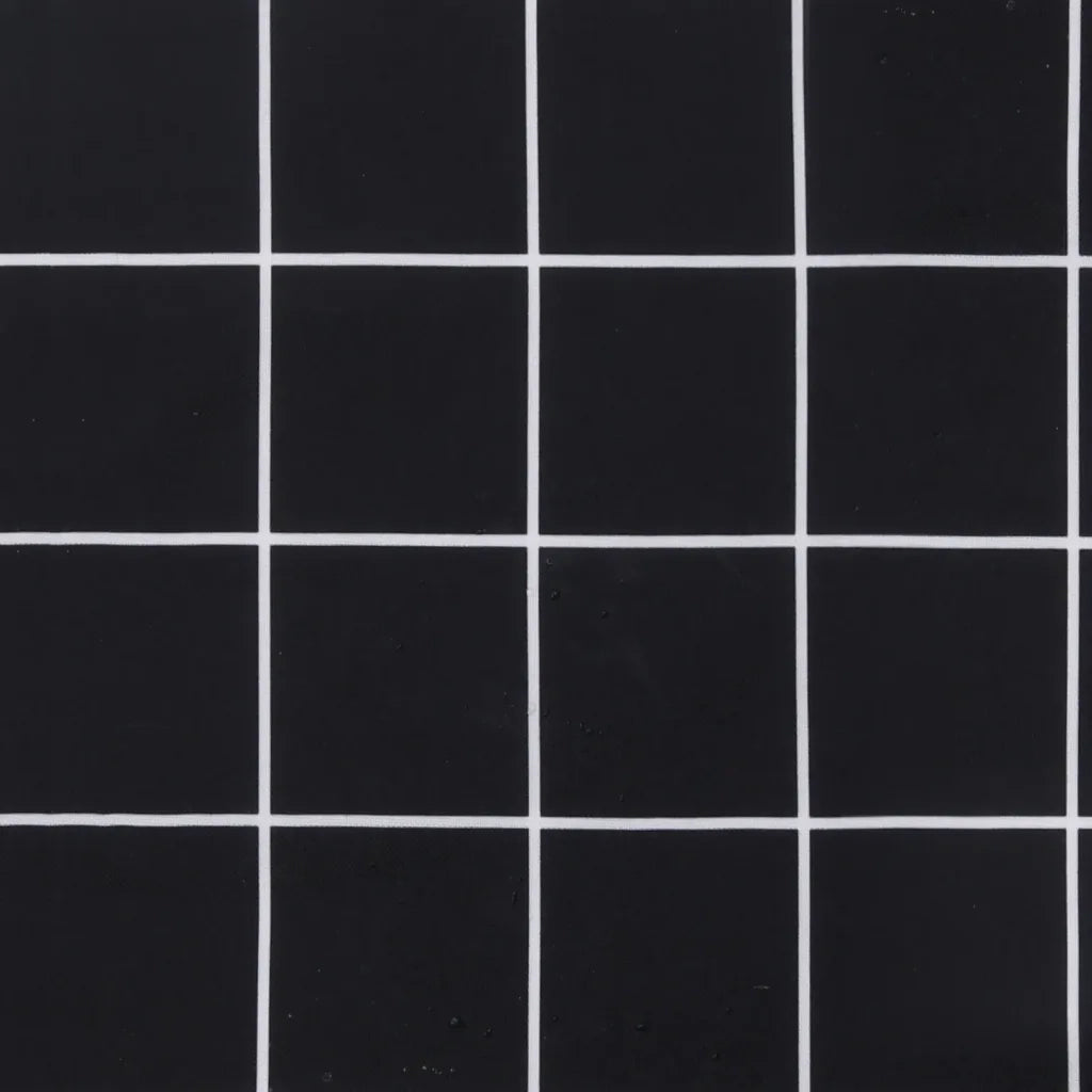 Cuscini per Sedia 4 pz Motivo a Quadri Nero 50x50x3cm Tessuto