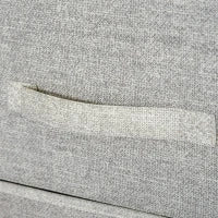 Comò Moderno con 3 Cassetti in Tessuto, Telaio in Acciaio e Truciolato, 45 x 30 x 71 cm, Grigio
