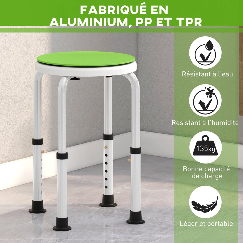 Sgabello da doccia regolabile girevole ¨C Minimal ¨C alluminio