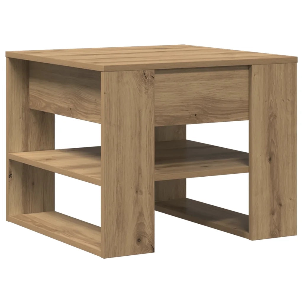 Tavolino Salotto Rovere Artigianale 55,5x55x45 cm in Truciolato 856819