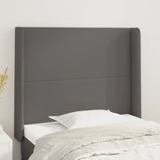 Testiera ad Orecchio-Testata con Orecchie Grigio 93x16x118/128 cm in Similpelle 431755